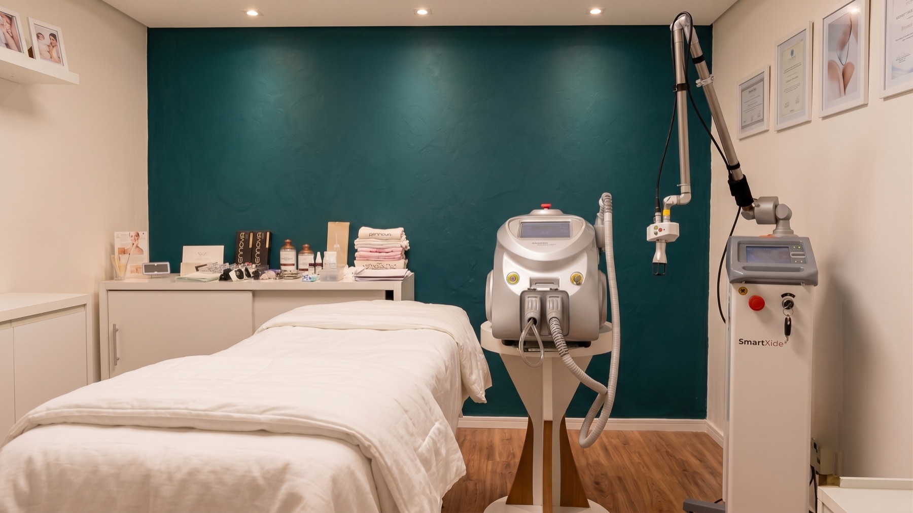 Sala de laser do consultório da Dra. Pérola Gurfinkel